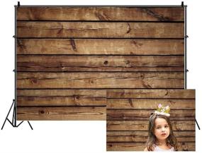 img 3 attached to Leowefowa Shabby Retro Wood Texture Plank Backdrop: 10x8ft Vintage Wood Board for Stunning Photography - Rustic Baby Birthday Party, Baby Shower, Portrait Shoot, Dessert Cake Photo Booth