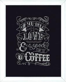 img 1 attached to 🎨 Design Works Crafts Love Chalkboard Counted Cross Stitch Kit, 8x10 Inches