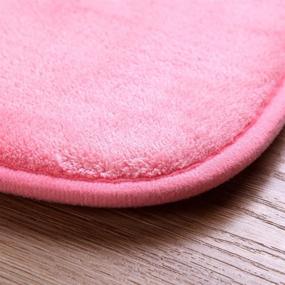 img 1 attached to 🛁 Adorable Pink Cartoon Area Rugs - Super Soft Memory Foam Bath Mat, Non-Slip & Absorbent - Perfect for Bathroom, Kitchen, Doorway - Welcome Mat, 15.75x23.62 Inch