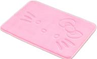 🛁 adorable pink cartoon area rugs - super soft memory foam bath mat, non-slip & absorbent - perfect for bathroom, kitchen, doorway - welcome mat, 15.75x23.62 inch logo