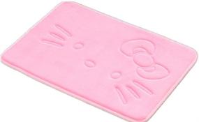 img 4 attached to 🛁 Adorable Pink Cartoon Area Rugs - Super Soft Memory Foam Bath Mat, Non-Slip & Absorbent - Perfect for Bathroom, Kitchen, Doorway - Welcome Mat, 15.75x23.62 Inch
