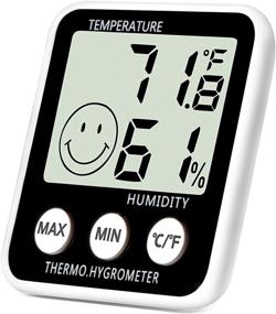 img 4 attached to 🌡️ SoeKoa Digital Thermometer Indoor Hygrometer Humidity Meter Room Temperature Monitor with Large LCD Display and Max/Min Recordings for Home, Car, and Office - Boost Your SEO!