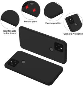 img 2 attached to 📱 abitku Google Pixel 5A Case - Slim Silicone Gel Rubber Cover (with Microfiber Lining) Full Body Shockproof Design - for Google Pixel 5A 6.34 inch 2021 (Black)