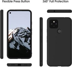 img 3 attached to 📱 abitku Google Pixel 5A Case - Slim Silicone Gel Rubber Cover (with Microfiber Lining) Full Body Shockproof Design - for Google Pixel 5A 6.34 inch 2021 (Black)