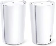 📡 tp-link ax6600 deco x90 tri-band wifi 6 mesh system - extensive 6000 sq.ft coverage, efficiently replaces routers and extenders, ai-driven with smart antennas, double pack logo
