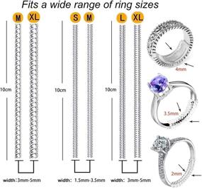 img 3 attached to 🔍 Ring Size Adjuster for Loose Wedding Rings, Rings Sizers with 13 Sizes - 2 Styles: Ring Spacers or Spiral Tightener, Fitter, Resizer for Smaller Rings