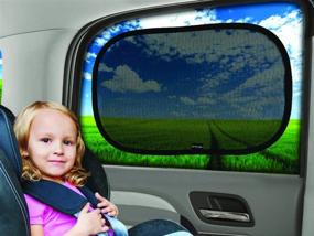 img 3 attached to 🚗 Enovoe Car Window Shade (4 Pack) - Protect Your Child from Sun, Glare, and UV Rays with Cling Sunshades for Car Windows - Baby Side Window Car Sun Shades