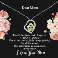 💝 xiannvxi mom birthday gifts necklace from daughter son love heart cz silver necklaces mothers day jewelry for women logo