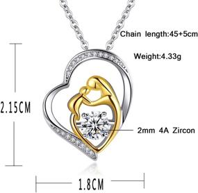 img 1 attached to 💝 XIANNVXI Mom Birthday Gifts Necklace from Daughter Son Love Heart CZ Silver Necklaces Mothers Day Jewelry for Women