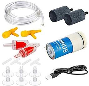 img 2 attached to 🐠 6.5ft Airline Tubing Aquarium Kit - High-quality Air Pump Accessories with Underbridges, Air Stones, Check Valves, Suction Cups, and Connectors