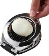 🥚 versatile stainless steel egg slicer: 3 precise slicing styles logo