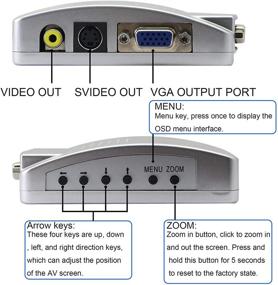 img 1 attached to 🔌 Адаптер GINTOOYUN VGA к RCA: высококачественный композитный видео-конвертер для телевизоров HDTV, мониторов и ПК.