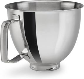 img 2 attached to 🍲 KitchenAid Polished Stainless Steel Bowl: Sleek Metallic Design with Convenient Handle