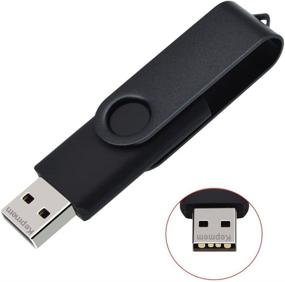 img 3 attached to Bulk Pack of 10 1GB USB Flash Drives | Metal Swivel Thumb Drives | USB 2.0 Memory Sticks | Foldable Data Storage | Kepmem Metal Jump Drive | 1 GB Pendrive | Black Zip Drive for Business Clients | Gift