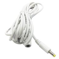 10ft long white extension power cord replacement for 15w alexa dot 3rd gen, dot 4th gen, show 5, and tv cube logo