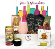 🍷 deluxe wine gift set for women - funny wine glasses with cute sayings, stemless wine glass, comfy wine socks, wine snacks and more - add wine (slush) логотип