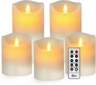 🕯️ realistic flameless candles set of 5 by aignis - remote timer, flickering battery-powered leds логотип