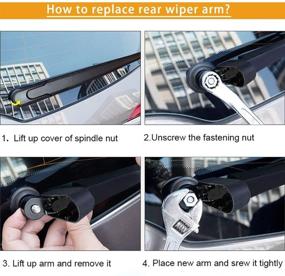 img 1 attached to 🚗 MIKKUPPA Rear Wiper Arm Blade Assembly Replacement for 4Runner 2003-2009 - All-Season Natural Rubber Back Windshield Wiper - Improved Cleaning for Windows