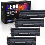 🖨️ zeob compatible toner cartridge for hp 85a ce285a 78a ce278a cannon 125 crg125 128 crg128 high yield - 4-pack, black - for hp laserjet pro p1102w p1109w m1212nf m1217nfw mfp printer logo