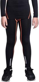 img 3 attached to TERODACO Compression Leggings Soccer Basketball Boys' Clothing