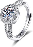 simulated diamond solitaire adjustable engagement logo