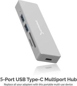 img 3 attached to ✨ Sabrent USB C Multi-Port Hub with SD and Micro SD Card Reader, HDMI 2.0 Port, 2 x USB 3.0 Ports - Windows & Mac OS Compatible - Up to 4K @30Hz (HB-HUCR)