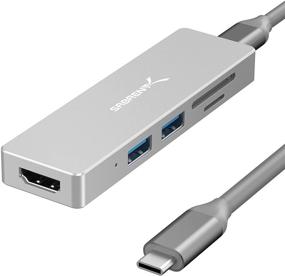 img 4 attached to ✨ Sabrent USB C Multi-Port Hub with SD and Micro SD Card Reader, HDMI 2.0 Port, 2 x USB 3.0 Ports - Windows & Mac OS Compatible - Up to 4K @30Hz (HB-HUCR)