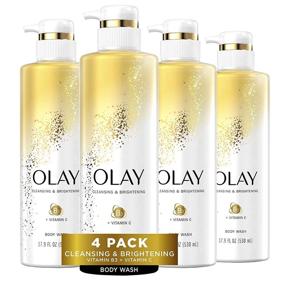 img 4 attached to 🍊 Olay Body Wash - Vitamin C and B3, Cleansing & Brightening, 17.9 Fl Oz (Pack of 4)
