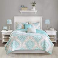 🛏️ intelligent design id14-905 quilt in aqua for king/california king – elegant comfort for your bedroom logo