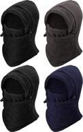 🧣 stay warm and protected: 4-piece windproof ski face mask balaclavas for men and women logo