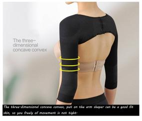 img 1 attached to Ausom Women's Slimming Compression Long Sleeve Arm Shaper: Achieve a Slimmer and Toned Look with this Back and Shoulder Wrap Shaperwear