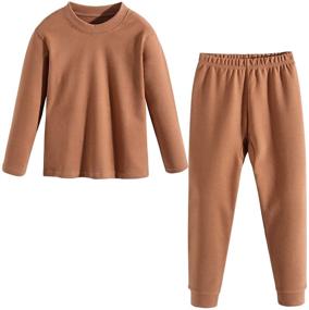 img 4 attached to Long Johns Layer for Active Toddler Boys' Clothing - Stay Warm and Play Freely