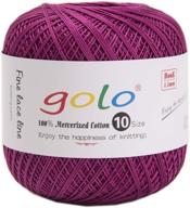 🧶 golo crochet yarn cotton size 10 - clove red cotton knitting thread yarn for crochet (6-191) logo