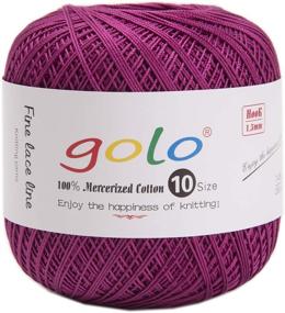img 4 attached to 🧶 Golo Crochet Yarn Cotton Size 10 - Clove Red Cotton Knitting Thread Yarn for Crochet (6-191)
