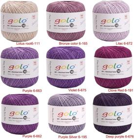 img 2 attached to 🧶 Golo Crochet Yarn Cotton Size 10 - Clove Red Cotton Knitting Thread Yarn for Crochet (6-191)
