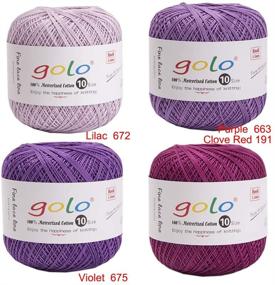 img 3 attached to 🧶 Golo Crochet Yarn Cotton Size 10 - Clove Red Cotton Knitting Thread Yarn for Crochet (6-191)