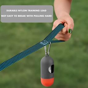 img 2 attached to 🐶 Demigreat Long Dog Training Leash - 20ft, 30ft, 50ft, or 100ft - Ideal for Obedience Recall, Training, Playing, Camping, and Backyard - Suitable for Large, Medium, and Small Dogs - Includes Poop Bags Dispenser & Pet Bowl