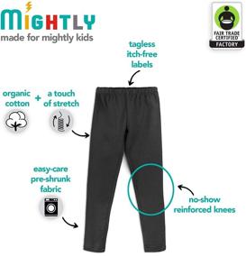 img 1 attached to Mightly Turquoise Leggings Organic Toddler