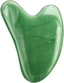 img 4 attached to 🌿 Gua Sha Massage Tool for Facial and Body Massage – Green Aventurine Jade Gua Sha Tool, Stones for Lymphatic Drainage