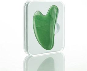 img 2 attached to 🌿 Gua Sha Massage Tool for Facial and Body Massage – Green Aventurine Jade Gua Sha Tool, Stones for Lymphatic Drainage