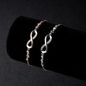 img 1 attached to Crystal Infinity Bracelet Adjustable Bracelets