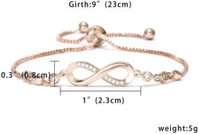 img 2 attached to Crystal Infinity Bracelet Adjustable Bracelets