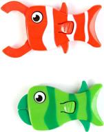 convenient and versatile shrockie magnetic fish bag clips: 2-piece set, assorted colors логотип