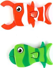 img 4 attached to Convenient and Versatile Shrockie Magnetic Fish Bag Clips: 2-Piece Set, Assorted Colors