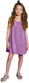 img 3 attached to 👗 Violet Ruffled Halter Swing Dress - Girls' Clothing