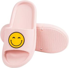 img 4 attached to DL Shower Slippers Lightweight Non Slip Waterproof Kids' Shoes for Bathroom