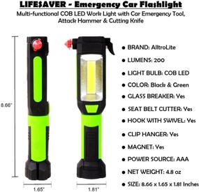 img 2 attached to 🚨 Ultimate Lifesaver Emergency Car LED Flashlight - Complete Safety Kit with Car Window Breaker, Seat Belt Cutter, and Batteries Included
