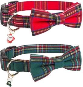 img 4 attached to 🎅 Festive Christmas Dog Collar with Removable Bowtie - Perfect for Small, Medium, and Large Dogs