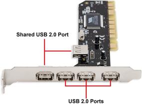 img 1 attached to 💻 Syba 5 Порт USB 2.0 PCI карта с внешними и внутренними портами - контроллер VIA VT6212 SD-VIA-5U