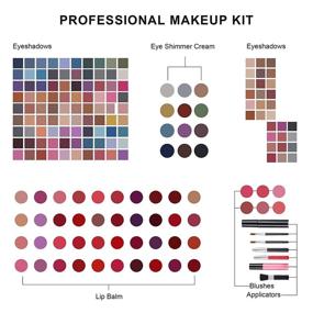 img 2 attached to 🎁 182 Colors Full Makeup Kit for Women and Teen Girls - Hot Sugar All-in-One Cosmetic Set, Perfect Birthday or Holiday Gift (BLACK)